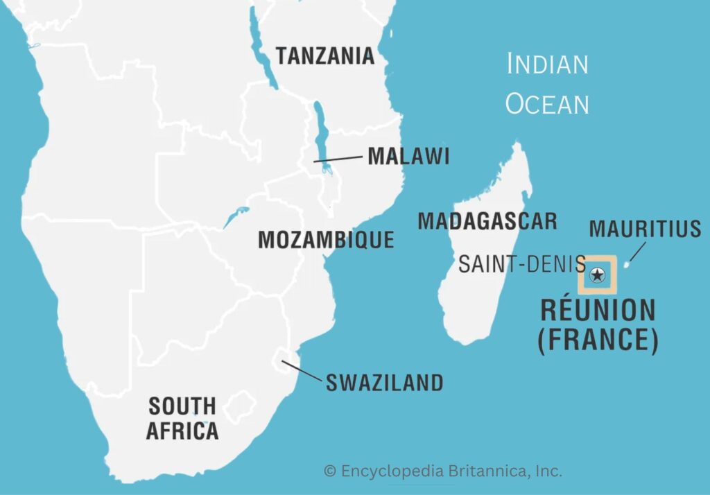 Reunion Island map 2